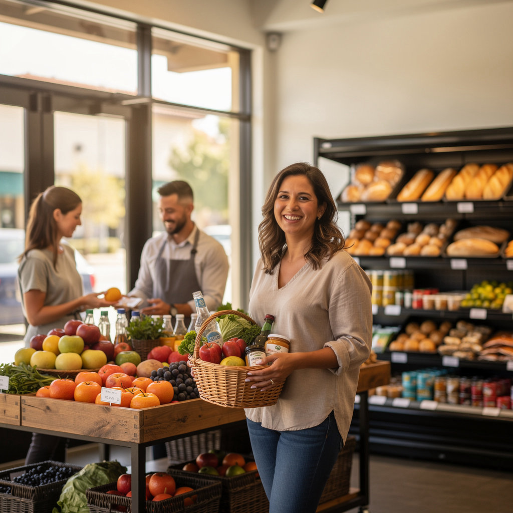 Victoria Market local grocery store in downtown Santa Barbara offering a convenient community shopping experience